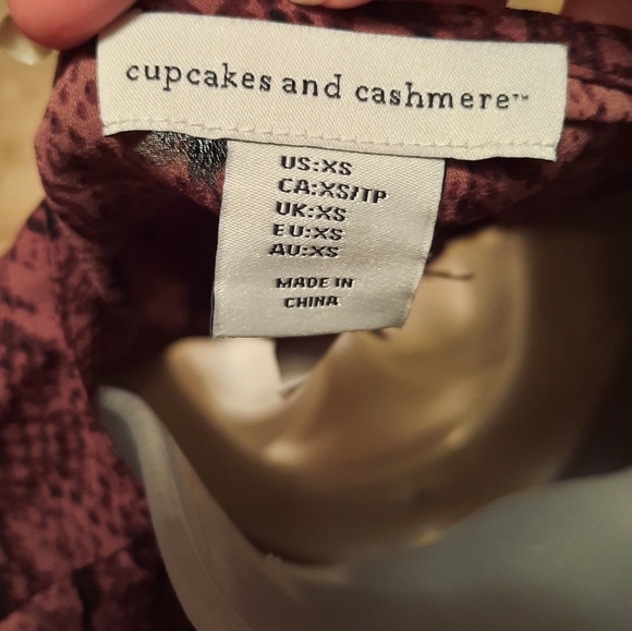 Cupcakes and Cashmere Plum Snake Blouse - Picture 3 of 9